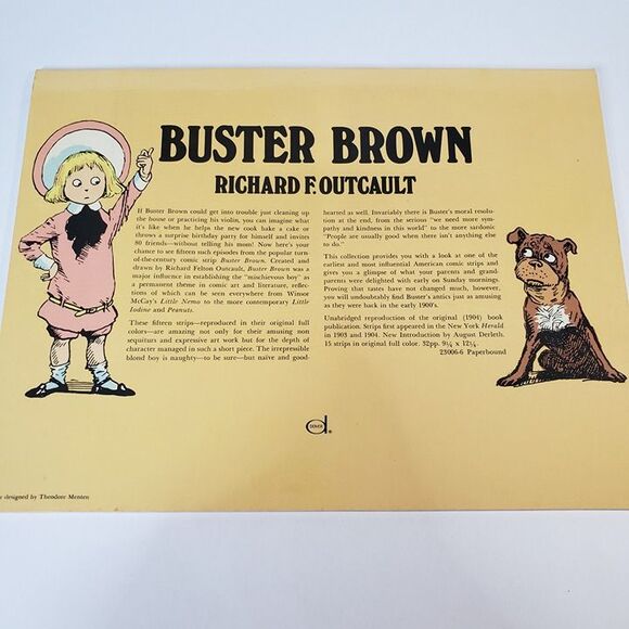 Vintage 70s Buster Brown Comic Strip PB Book Richard Outcault Dover Pub - Picture 2 of 9